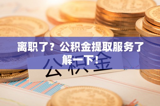 栖霞离职了？公积金提取服务了解一下！